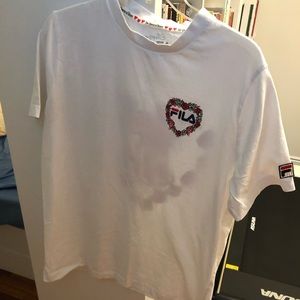 FILA- queen of hearts white shirt - Woman’s Large
